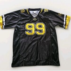 Mike's Hard Merch, Black Yellow White Short Sleeve Football Jersey